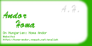 andor homa business card